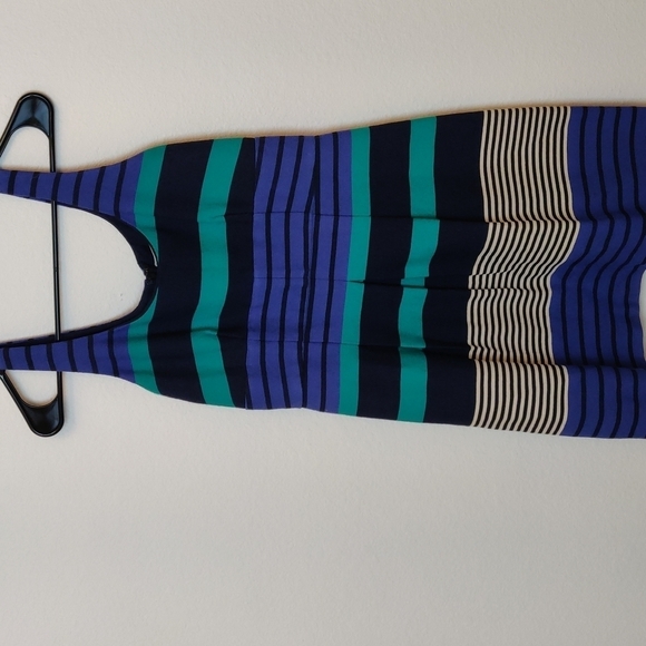 LOFT Dresses & Skirts - Loft Dress Striped blue green black white